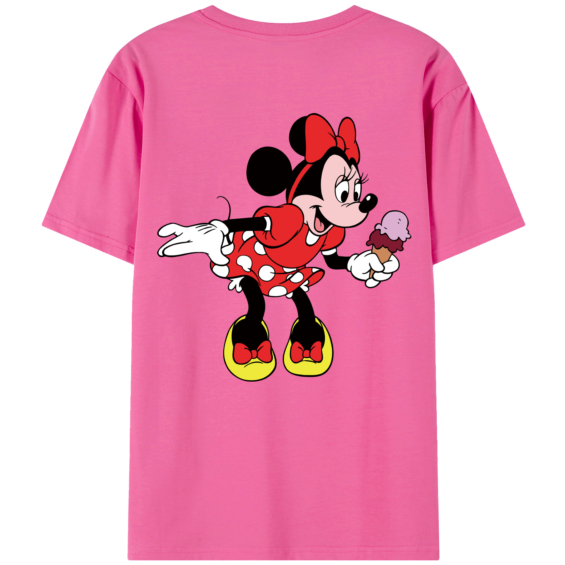 （画像用） ミッキーマウス Mickey Mouse レディース半袖Tシャツ(バックプリント)